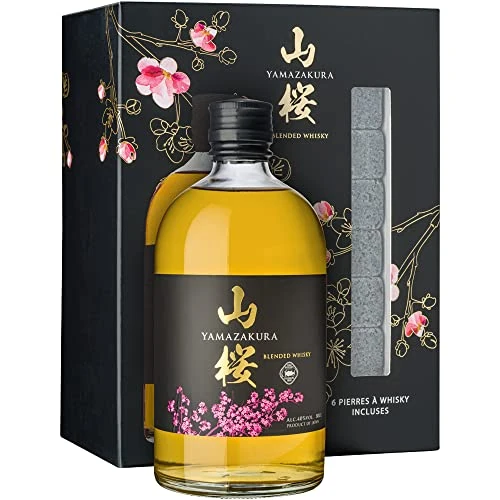 Yamazakura Whisky Japonais Coffret avec Pierres à Whisky 40° 50cl