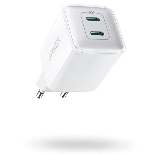 Anker Cargador USB C 521 40W Anker Nano Pro, Compacto 40 W PIQ 3.0 Dual Puerto USB-C Fuente de alimentación, Compatible con iPhone 15/14/13/12 Series, iPad Mini, MacBook Air, y más, Arktis