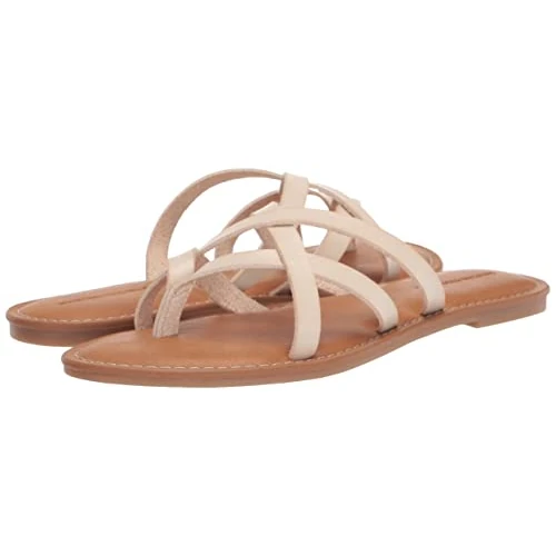 Limited-time offer: Amazon Essentials Women's Strappy Slide Flat Sandal, Light Beige, 5.5 from $18.45 to $15.60 (save 15%)