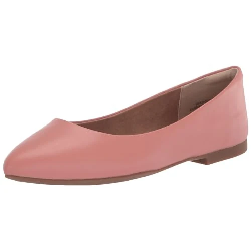 Amazon Essentials Zapatos Planos de Ballet Puntiagudos para Mujer, Rosa Polvoriento, 13 Ancho
