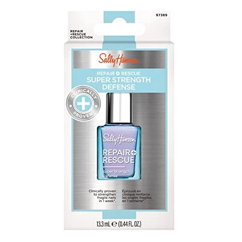 Offerta a tempo: Sally Hansen, Repair + Rescue Super Strength Defense, Smalto Rinforzante Arricchito con Ametista per Unghie Fragili - 13ml - 44% da 13.80 € a 7.70 €