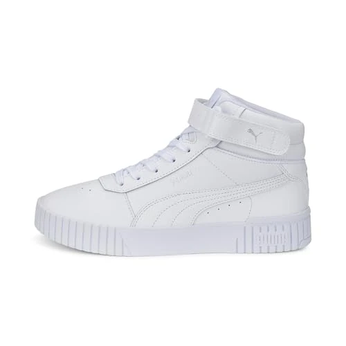 Offre limitee: PUMA Women Carina 2.0 Mid Baskets, Puma White Puma White Puma Silver, 35.5 EU de 49.46 EUR a 49.46 EUR (economie 0%)