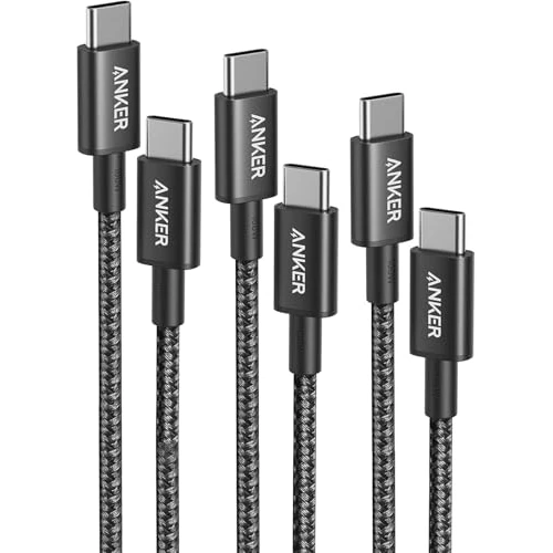 Zeitlich begrenztes Angebot: Anker USB C Kabel, [3 Stück 1m+1,8m+3m] 100W Ladekabel USB C, PD 3.0 Schnellladekabel USB C auf USB C Kabel für iPhone 17 Pro Max/16/15 Serie, Samsung Galaxy S26/S25, MacBook Pro/Air, iPad Pro/Air von 26.99 € auf 15.98 € (41% 