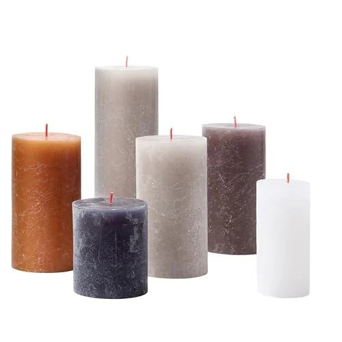 Oferta limitada: Bolsius - Juego de regalo de velas rústicas - nuevos neutros - caja de 6 velas - largo tiempo de combustión - vela doméstica - sin perfume - incluye cera vegana natural - sin aceite de palme de 26.95 EUR a 25.49 EUR (ahorro 5%)