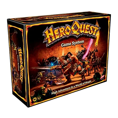 Hasbro Gaming HeroQuest, gioco da tavolo Avalon Hill, con miniature, dungeon crawler stile fantasy, per età dai 14 anni in su, numero di giocatori: da 2 a 5