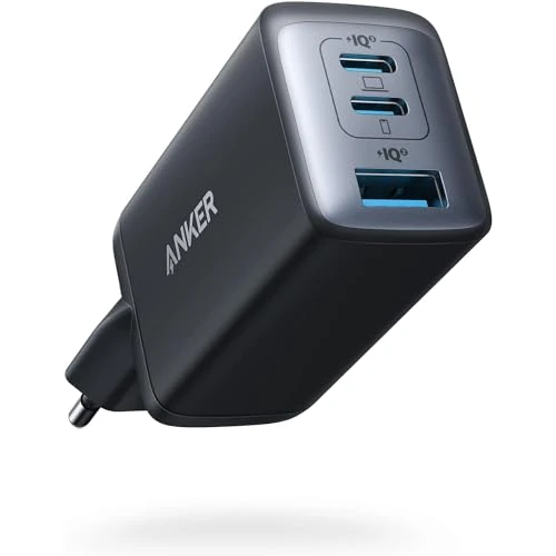 Anker USB C Charger (Nano II 65W) Pod 3 Port PPS Fast Charger, Compact USB-C Power Supply for MacBook Pro, iPad Pro, Steam Deck, Galaxy S20, Dell XPS 13, Note 20/10+, iPhone 15, Pixel