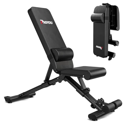 Oferta limitowana: PASYOU Regulowana ławeczka do podnoszenia ciężarów, 90 stopni, wielofunkcyjna ławka treningowa, skośna ławka do szybkiego składania, do domu, obciążenie 400 kg z 559.99 zł na 559.99 zł (oszczędź 0.00%)