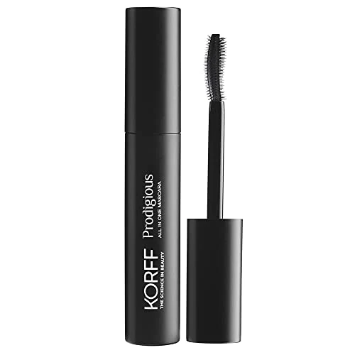 Offerta a tempo: KORFF Mascara Prodigious, Texture Ricca, Cremosa ed Elastica, Effetto Volumizzante Ciglia Finte Nero, 14ml - 43% da 24.00 € a 13.80 €