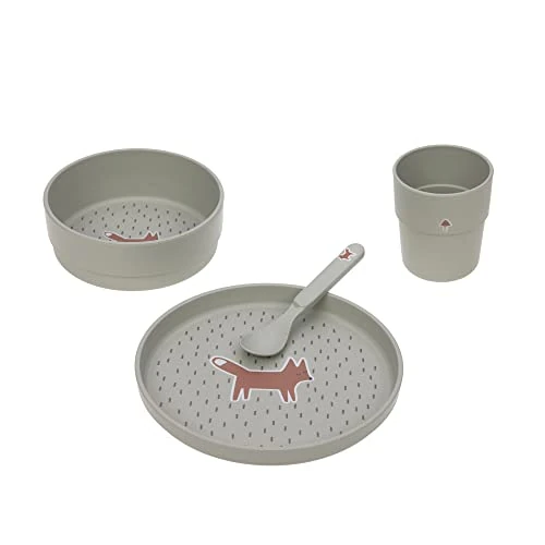 Offerta a tempo: LÄSSIG Set di stoviglie per bambini, piatto ciotola tazza cucchiaio, senza BPA/Dish Set PP/Cellulose Little Forest Fox - 0.00% da 23.95 € a 23.95 €
