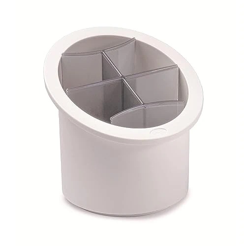 Offre limitée : Snips, Égouttoir à Couverts avec séparateurs, Pot Ustensiles Cuisine, Organisateur d'évier de Cuisine Blanc et Gris, 17 x 16 x 16,5 cm, Made in Italy de 11.00 EUR à 11.00 EUR (remise 0%)
