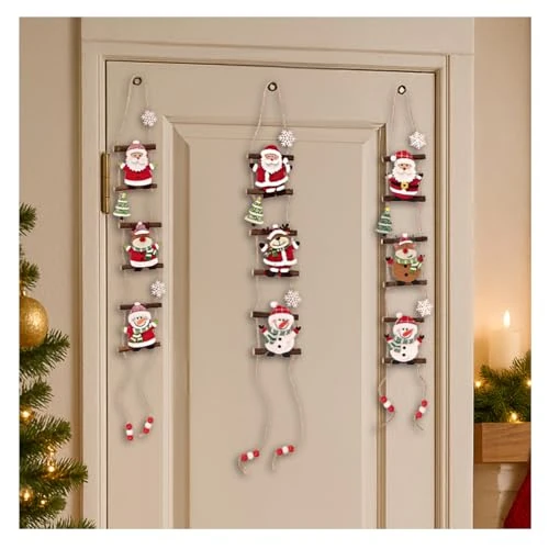 Limited-time offer: COM-FOUR® 3x hanging decorations for Christmas - hanging figures made of felt - snowman, Santa Claus and reindeer to hang on the wall and window (3 pieces - hanging decoration) from 11.39 GBP to 11.39 GBP (save 0%)