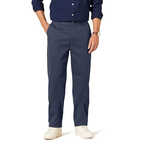 Limited-time offer: Amazon Essentials Men's Classic Fit Wrinkle-Resistant Flat-Front Casual Chino Trouser (Available in Big and Tall), Navy, 58W / 28L from 23.80 GBP to 23.80 GBP (save 0%)