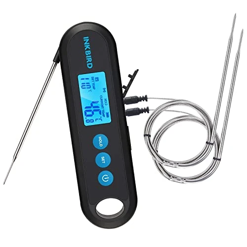 Zeitlich begrenztes Angebot: Inkbird Fleischthermometer Kabellos IHT-2PB, USB Wiederaufladbar Fleischthermometer Bluetooth mit 2 Externe Sonde, Magnetisch Bratenthermometer Küchenthermometer zum Grillen, Kochen & Backen von 36.99 € auf 25.98 € (30% Rabatt