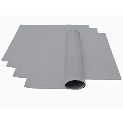 Offerta a tempo: Lemos Home Tovagliette di alta qualità, 4 pezzi, in 100% cotone, collezione concetto, colore e dimensioni a scelta (set da 4 pezzi, 46 x 36 cm, grigio chiaro) - 0.00% da 8.90 € a 8.90 €