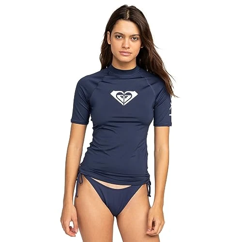 Roxy Womens Whole Hearted Surf Tee, Mood Indigo, S EU