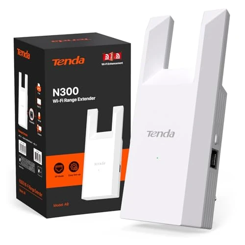 Offerta a tempo: Tenda Ripetitore WiFi Extender e Access Point, Velocità Single Band 300Mbps, Porta Ethernet, Copertura fino a 120 m², Compatibile con i principali modem router Wi-Fi, Bianco(A9) - 6% da 15.99 € a 14.99 €
