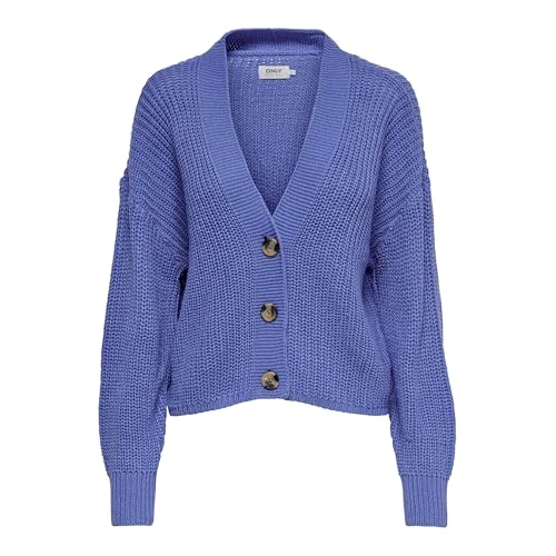 Only Femme Onlcarol Nice L/S KNT Noos Cardigan, Bleu Outremer, M EU