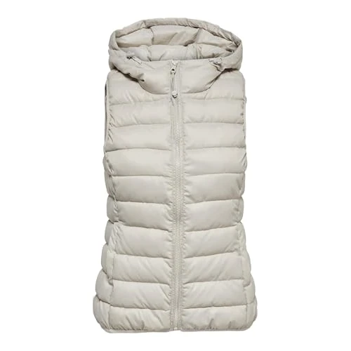 ONLY Gewatteerde vest dames Onlnewtahoe Hood Waistcoat Otw Noos,Pumice Stone,S
