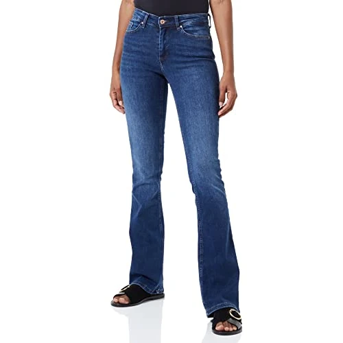 Offerta a tempo: ONLY Onlblush Mid Flared DNM Tai021 Noos, Jeans Donna, Dark Blue Denim, XL / 30L - 40% da 49.99 € a 29.80 €