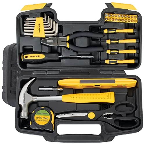 Offerta a tempo: BLOSTM Set Attrezzi da Lavoro Completo - 39 Pezzi Valigetta Attrezzi Completa per la Casa e l'Ufficio che Include Tutti Gli Elementi Essenziali per Proprietari di Case e Professionisti - 40% da 34.99 € a 20.99 €