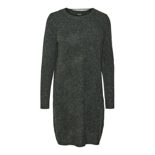 Limited-time offer: Vero Moda Women's Vmdoffy Ls O-Neck Dress Ga Noos, Pine Grove/Detail: Melange, XS UK from 36.00 GBP to 36.00 GBP (save 0%)