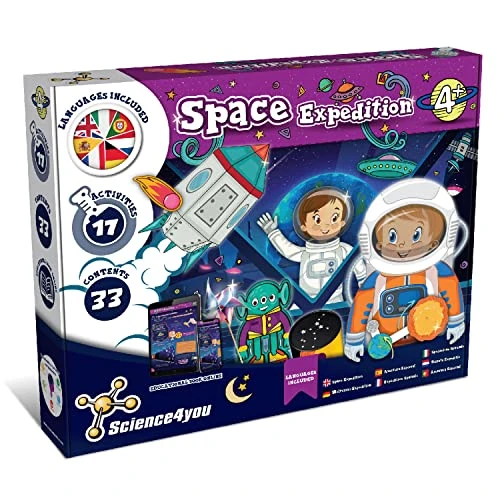 Offerta a tempo: Science4You Aventura con Laboratorio Spaziale, Bambini 4+ Anni, Kit di Scienza, 17 Attività: Razzo Spazialle Giocattolo, Sistema Solare da Construire, Regalo di Planetario per Bambini 3 4 5+ Anni - 48% da 38.22 € a 19.99 €