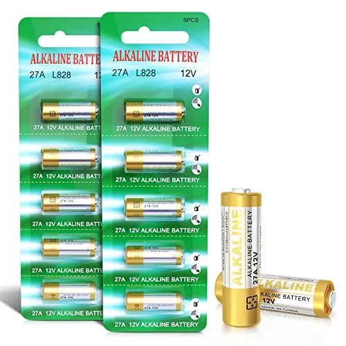 Offre limitée : Piles A27 12V 27A 12 Volts Alkaline Batterie MN27 V27A 10 pièces, sans Mercure, Haute Performance pour Les Télécommandes, Cloches et Systèmes de Sécurité de 7.89 € à 7.89 € (0.00% de remise)