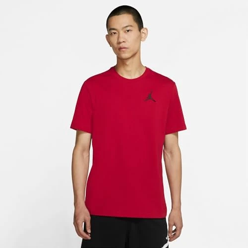 Nike Jumpman EMB SS Crew T-Shirt da Uomo Gym Red/Black M