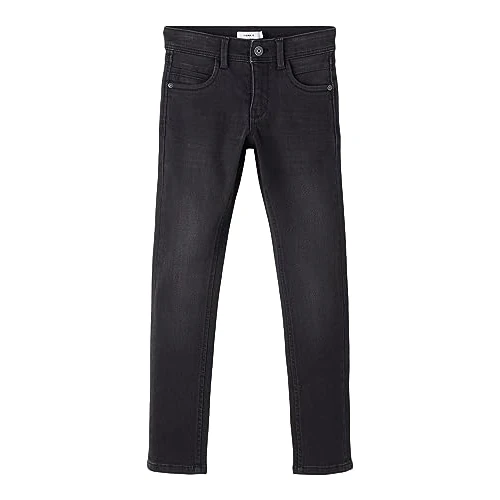 NAME IT Boy Jeans Slim Fit Sweat, Black Denim, 5 Years