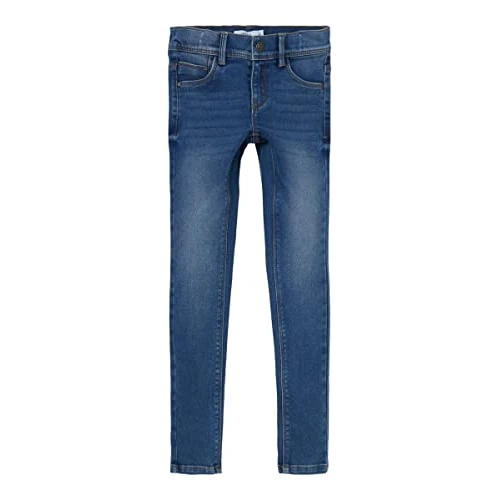 Offerta a tempo: Name It Nkfpolly Skinny Jeans 1212-tx Noos Pantaloni, Blu (Medium Blue Denim), 146 Bambine e Ragazze - 44% da 19.99 € a 11.25 €