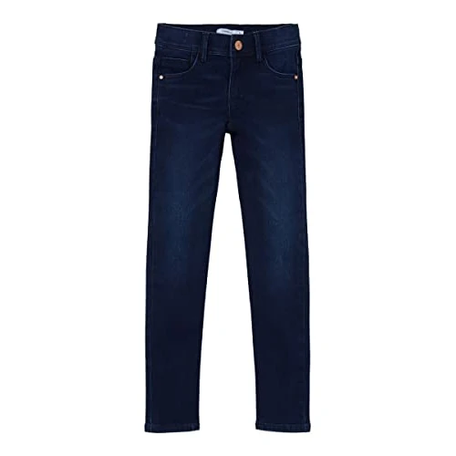 NAME IT Garçon Nkfpolly Dnmtax Noos Pantalons, Bleu Foncé Denim, 128 EU