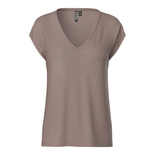 Offerta a tempo: PIECES Damen Pckamala Tee Noos BC T-Shirt, Visone Argentato., M - 54% da 19.99 € a 9.27 €