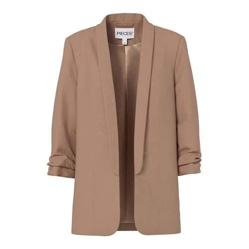 Tijdelijke aanbieding: PIECES dames Blazer Pcboss 3/4 Blazer Noos, fossiel, XL van 39.93 EUR naar 29.55 EUR (korting 26%)