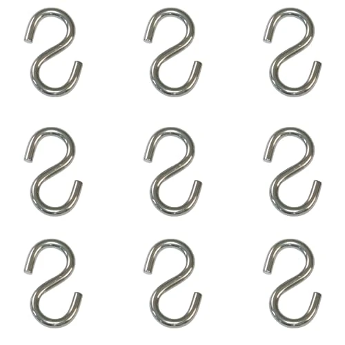Limited-time offer: Amig - Stainless Steel S Hooks | Pack of 6 Open Hooks for Chains & Ropes | Rust & Corrosion Resistant | Indoor & Outdoor Use | Camping & Nautical Applications, Metallic Silver, AISI 316 from 4.57 £ to 4.57 £ (save 0.00%)