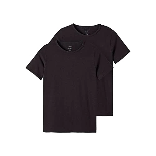 Limitiertes Angebot: NAME IT Jungen nkmt-shirt slim 2p noos T Shirt, Schwarz, 122-128 EU von 16.99 EUR auf 10.90 EUR (Spare 36%)