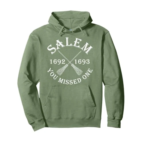 Offerta a tempo: Salem You Missed One Witch Trials Scope Felpa con Cappuccio - 15% da 28.99 € a 24.64 €