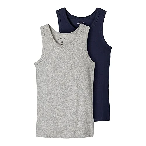 Offre limitée : NAME IT Fille Nkmtank Top 2p Noos Culotte, Mélange De Gris - Pack : W/ Dark Sapphire, 116 EU de 12.99 € à 11.19 € (14% de remise)