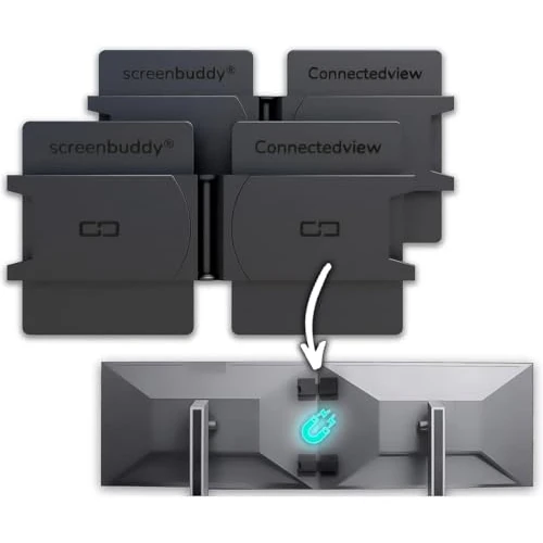 Oferta limitada: Set de 2 screenbuddy, Conexión magnética para tus pantallas, Apto para todas las pantalla, Ahorra ángulo con la función Smart-Lock, Accesorios innovadores para ordenador/juegos, Made in Germany de 39.95 € a 39.95 € (ahorro 0.00%)