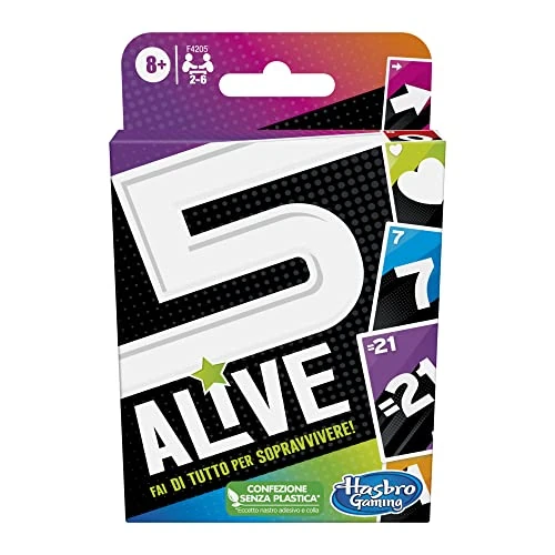 Begrenztes Angebot: 5 Alive Kartenspiel, rasantes Spiel für Kinder und Familien, Familienspiel, Italienisch , schnelles Kartenspiel für 2 − 6 Spieler von 7.99 EUR auf 7.99 EUR (Rabatt 0%)