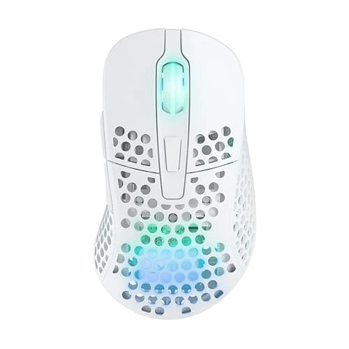 Limited offer: Xtrfy M4 Wireless, Wireless Ultra-Light Gaming Mouse, Optimised for E-Sports, 2.4 GHz, RF RGB Lighting, Adaptable Ergonomic Right-Handed Mouse, Rechargeable, White from 135.08 EUR to 50.60 EUR (save 63%)