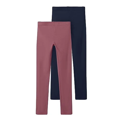 Limited-time offer: NAME IT Girls' NKFVIVIAN 2P L NOOS Leggings, Deco Rose/Pack: Packed with Dark Sapphire, 122/128 from 11.10 GBP to 11.10 GBP (save 0%)