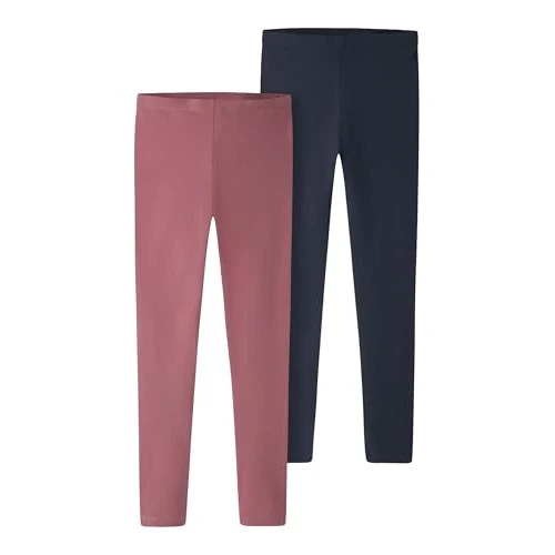 Tijdelijke aanbieding: NAME IT meisjes leggings 2 stuks, Deco Rose/Pack: verpakt met Dark Saffier, 134/140 cm van 20.99 € naar 20.99 € (0.00% korting)