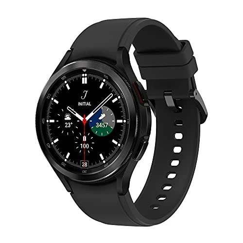 Zeitlich begrenztes Angebot: Samsung Galaxy Watch4 Classic, Runde Bluetooth Smartwatch, Wear OS, drehbare Lünette, Fitnessuhr, Fitness-Tracker, 46 mm, Black inkl. 36 Monate Herstellergarantie [Exkl. bei Amazon] von 190.29 € auf 190.29 € (0.00% Rabatt)