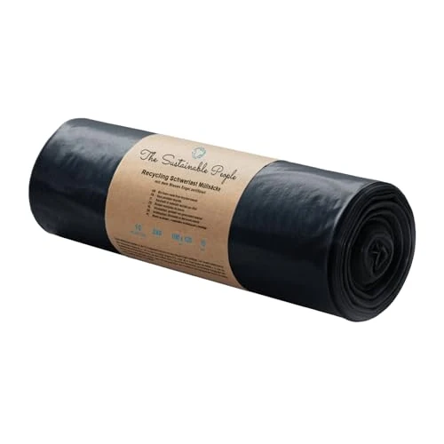 Limited-time offer: TSP Heavy Duty Bin Bags 240 L - Made from at least 90% Post-Consumer Waste (PE) - Blue Angel Certified - Pack of 10 - Extremely Tear-Resistant (70 μm) - 1000 x 1250 mm - Ideal for Renovation and from 10.88 £ to 10.88 £ (save 0.00%)