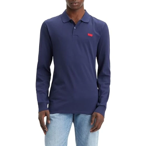 Limited-time offer: Levi's Men's Long-Sleeve Slim Housemark Polo Shirt, Naval Academy, L from 47.23 GBP to 22.68 GBP (save 52%)