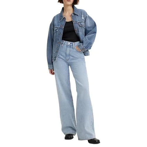 Beperkte aanbieding: Levi's Dames Ribcage Wide Leg H223 Shorts, ver en breed, Ver en wijd van 65.00 EUR naar 65.00 EUR (besparing 0%)