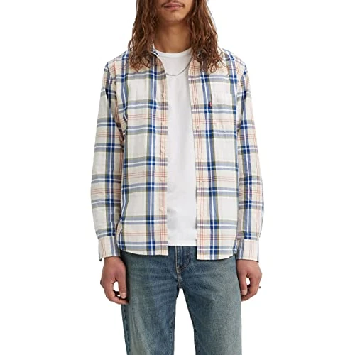 Levi's Sunset 1-Pocket Standard, Hombre, Jim Plaid Rainy Day, XS