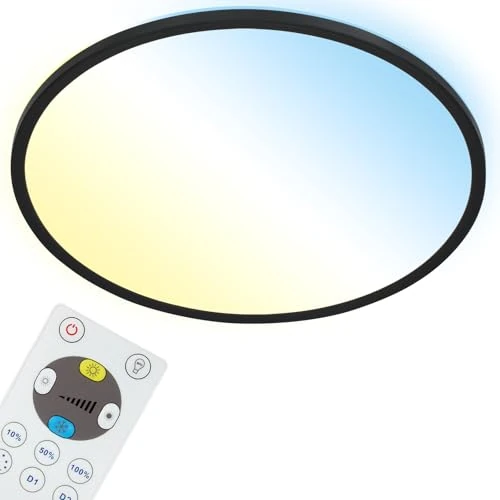 Offerta a tempo: BRILONER - Pannello LED, plafoniera dimmerabile, plafoniera con retroilluminazione, telecomando incluso, 22 Watt, 3000 Lumen, bianco-nero, 420x29 mm (DxH) - 26% da 47.95 € a 35.48 €