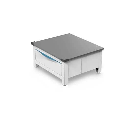 Offerta a tempo: Meliconi Base Space Extra | Base di Rialzo per Lavatrice o Asciugatrice Con Cassetto Estraibile da 28 Lt in Tecnopolimero, Portata 250 Kg, Made in Italy, Bianco - 28% da 149.99 € a 107.91 €