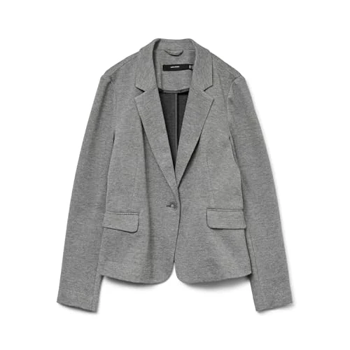 VERO MODA Vmjulia Ls JRS Noos blezer damski, ciemnoszary melanż, 38